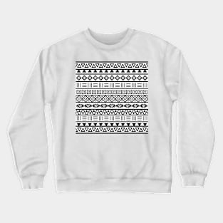 Aztec Influence Pattern BW Crewneck Sweatshirt